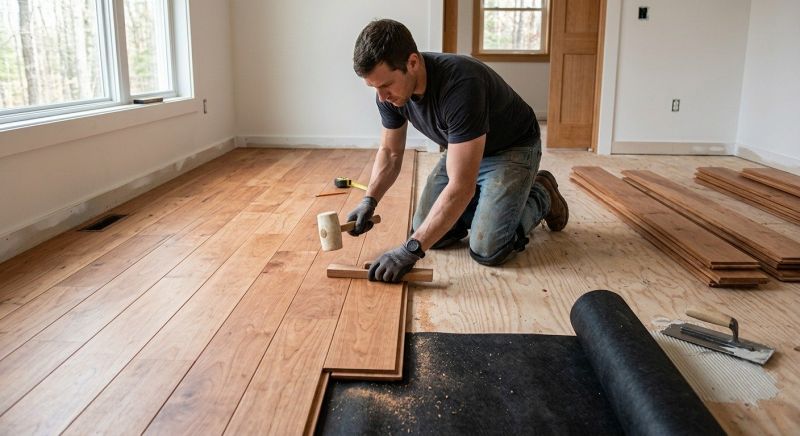 Cherry Floor Installation in Manassas, VA