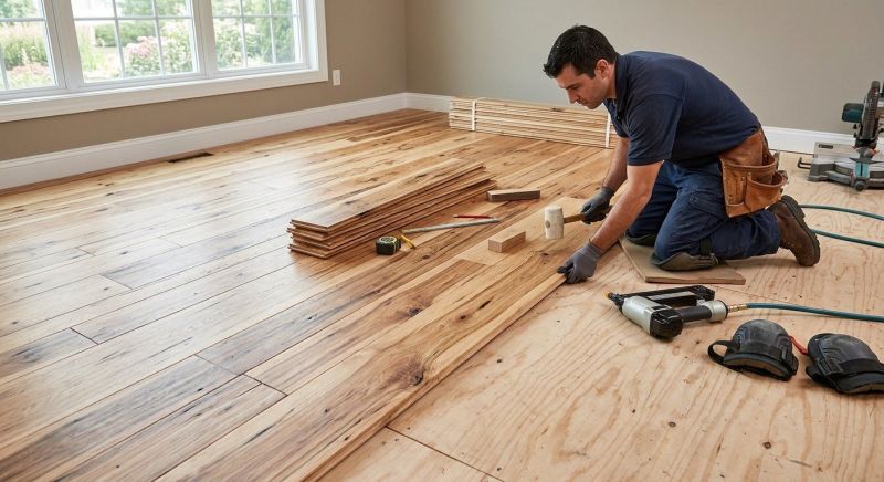 Hickory Floor Installation in Fort Worth, TX
