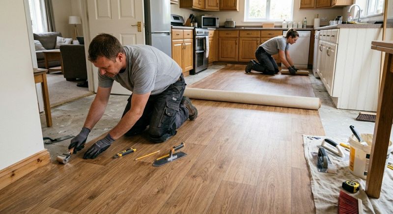 Linoleum Flooring Replacement in Frisco, TX