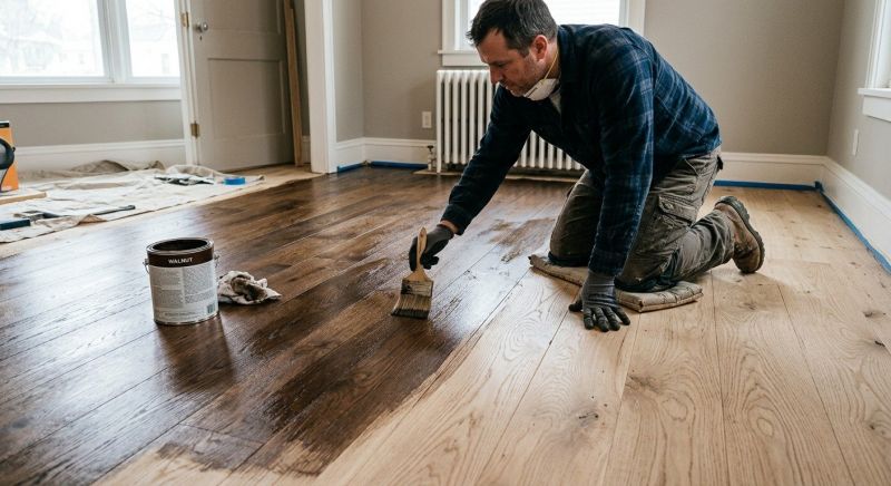 Walnut Floor Staining in Alpharetta, GA