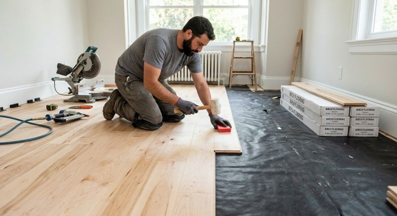 Birch Floor Installation in Manassas, VA