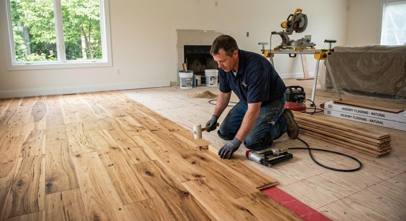 Hickory Floor Installation in Fort Worth, TX