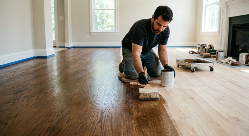 Maple Floor Staining in Olathe, KS
