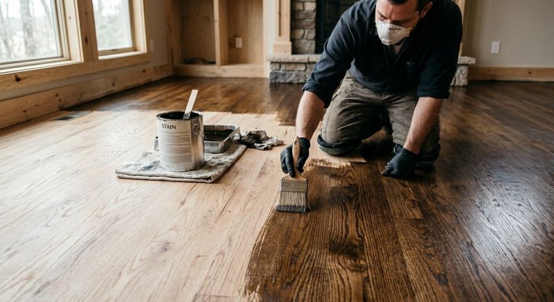 Maple Floor Staining in Olathe, KS