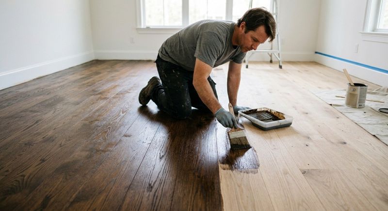 Maple Floor Staining in Kansas City, KS