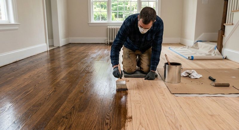 Maple Floor Staining in Kansas City, KS