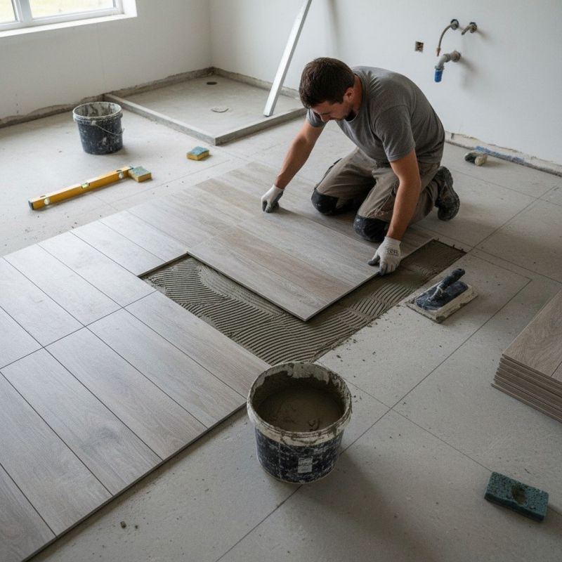 Mosaic Tile Floor Installation in Alexandria, VA
