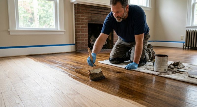 Oak Floor Staining in Olathe, KS