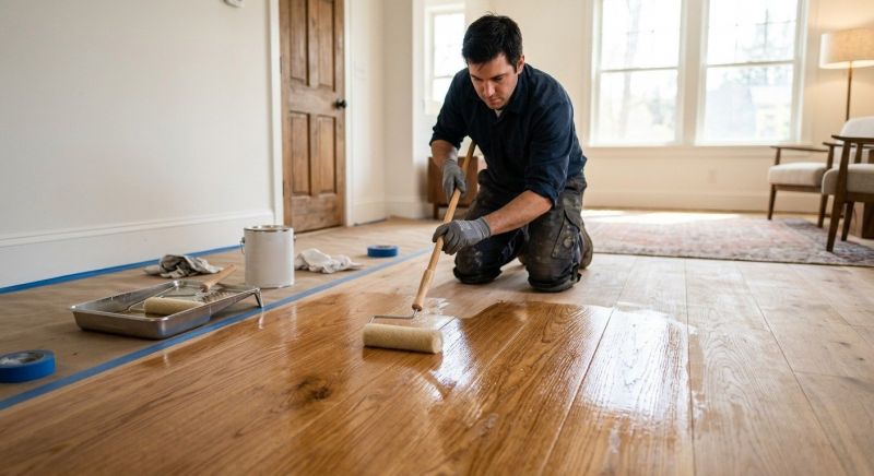 Oak Floor Varnishing in Olathe, KS