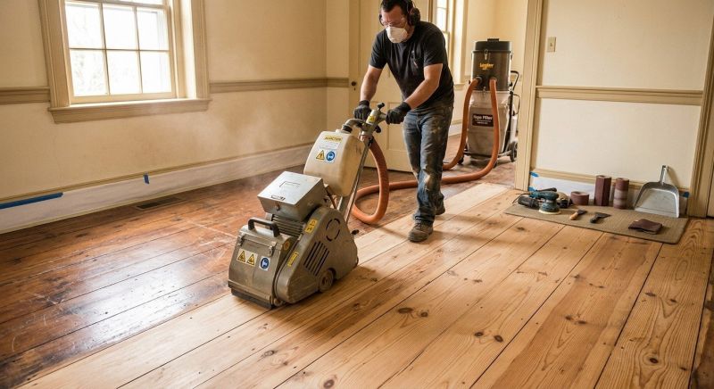 Pine Floor Refinishing in Olathe, KS