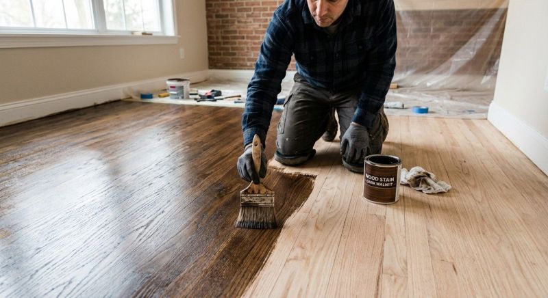Walnut Floor Staining in Alpharetta, GA