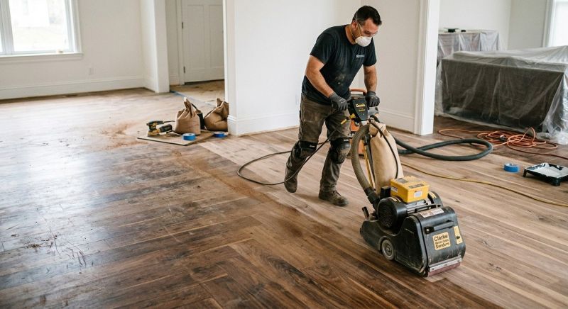 Walnut Floor Staining in Alpharetta, GA