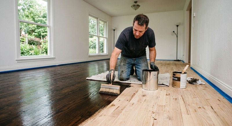 Wood Floor Staining in Olathe, KS
